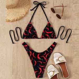 Trendy Sublimation Print Swimsuit Sophisticated Texture High Quality Two Piece Bathing Suit Women Beach Wear <b>Bikini</b> - Product Image 5