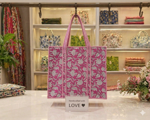 Bolso de Mano de Moda para Mujer, con Estampado Floral, de Tela de Algodón, con Cierre de Cremallera, Asas a Rayas Vintage, Ligero, para Viajes y Compras - Product Image 4