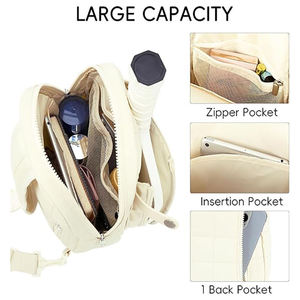 Premium Quilted Tennis Racket Bag Water Resistant Sports Sling <b>Backpack</b> for Tennis Squash and Pickleball Gear - Product Image 4