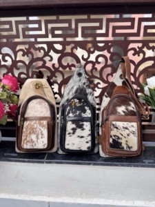 Cowhide <b>Leather</b> Hair Hide Fashion Shoulder <b>Bag</b> Stylish Trending Travel Handbag Easy Carry Money Belt Zip Multi Uses <b>Bags</b> - Product Image 5