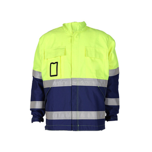 2026 Custom High Visibility Reflective Polyester Waterproof Anti-static Safety <b>Jackets</b> for Men Winter Coats Stand Collar - Product Image 4