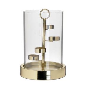 Candle Holders Decorative Metal and Glass Candle Stands for Home Decor Elegant Table Lighting with Modern Design for Candles - Product Image 1