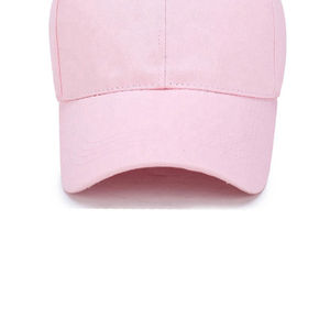 Pink Unisex Baseball <b>Cap</b> 6-Panel Solid Color Breathable & <b>Waterproof</b> Canvas Cotton Adjustable Fitted Casual for Adults - Product Image 2