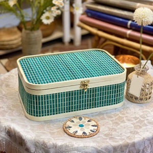 Caja de Regalo Rectangular de Bambú Verde Vietnamita Hecha a Mano, Se Acepta Logotipo/Color/Tamaño Personalizado de Fábrica - Product Image 1
