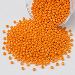 Perles de rocaille rondes Jaunty 8'0 Preciosa (verre orange 2mm/3mm/4mm) en vrac pour la fabrication de bijoux, l'artisanat et la broderie - Product Image 2
