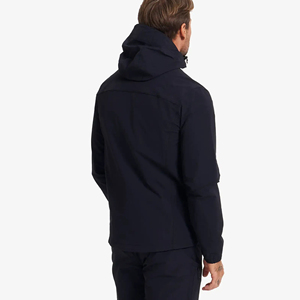 Veste softshell à capuche pour homme OEM, décontractée, résistante à l'eau, avec fermeture éclair intégrale, poches utilitaires, légère, vêtement d'extérieur performant - Product Image 2