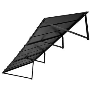 Auvent fixe en métal de 104 x 36 pouces avec structure triangulaire stable en acier, auvent pour fenêtre et porte, protection contre la pluie et la neige en extérieur - Product Image 2