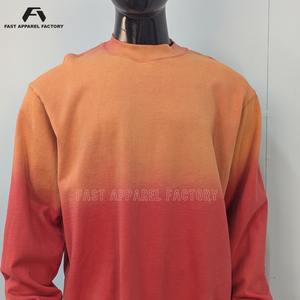 Sudadera Naranja para Hombre de Calidad Superior, Material de Algodón Personalizado, Estilo Urbano, Lavado Ácido, Parches, Sudadera para Hombre - Product Image 3