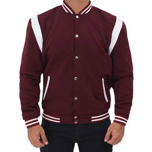 College Letterman Varsity Jacket for Men Custom High Street Style with Front Logo Stand Collar Zipper Coat - Product Image 6