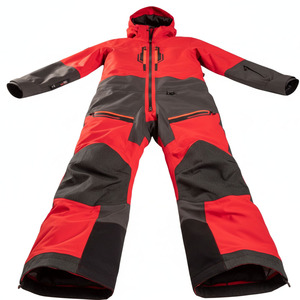 Combinaison de ski unisexe imperméable 10 000 mm OEM, coupe-vent, à capuche, avec blocs de couleur, extensible, pour homme, femme, couple, ensemble pantalon de snowboard - Product Image 4