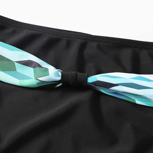 Solid Cyan Printed Micro Triangular Thin Strap <b>Bikini</b> Set Thong G <b>String</b> Low Rise Mini Coverage Tie Side - Product Image 5
