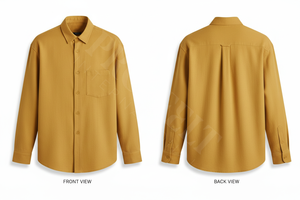 Camisa de Vestir de Manga Larga Personalizada, Corte Slim, con Bolsillo en el Pecho, de Tela de Mezcla de Algodón de Alta Calidad, para Hombre - Product Image 5