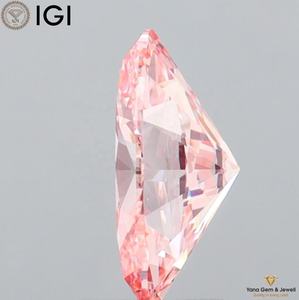 เพชร CVD ทรงรี ขนาด 2.50 กะรัต สีชมพูสดใส ระดับความสะอาด VVS2 พร้อมใบรับรอง IGI สำหรับแหวนแต่งงานหรือเป็นของขวัญ - Product Image 3