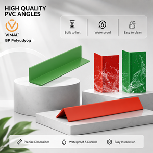 Perfil en L de PVC de 25 mm, Protector de Esquinas de Plástico para Muebles, Gabinetes, Paneles de Pared, Decoración de Interiores, Construcción - Product Image 1