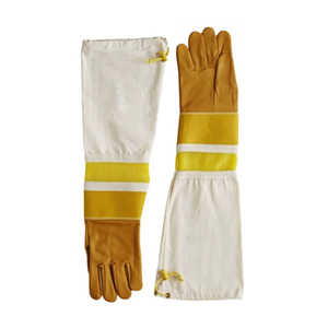Guantes de Apicultura de Cuero Antideslizantes y Antiestáticos de Alta Calidad, Última Edición, Protección para Manos y Brazos, con Muñequera Elástica, Pakistán - Product Image 1