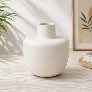 Florero Minimalista de Metal Blanco para Decoración del Hogar, Florero Decorativo Moderno para Mesa de Sala de Estar, Disponible a Bajo Precio - Product Image 1