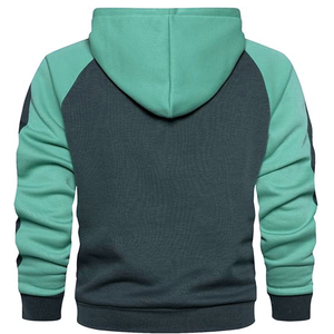 เสื้อฮู้ดสีกรมท่าแบบยูนิเซ็กซ์ ทรงปกติ สวมใส่สบาย สีพื้น ผ้าฝ้ายฟลีซ 100% แขนยาว มีกระเป๋า ดีไซน์สำหรับฤดูใบไม้ผลิ - Product Image 4