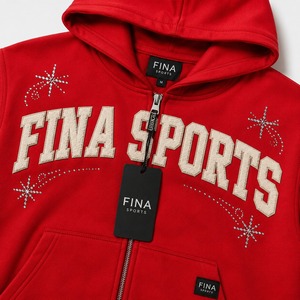 Sudadera con capucha roja para hombre, cierre de cremallera, corte regular, forro polar de algodón, estilo deportivo, estampado de logotipo frontal, ropa de otoño, sudaderas con pedrería - Product Image 6