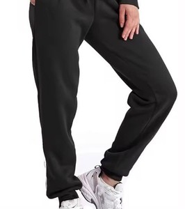 Women's <b>Black</b> Hooded <b>Zipper</b> Tracksuit Full Sleeve Solid Color Casual <b>Hoodie</b> Pants Set Breathable Midweight Regular Fit OEM - Product Image 4