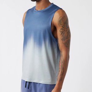 Camiseta sin mangas con estampado completo por sublimación, camiseta sin mangas para gimnasio, camiseta sin mangas para fitness, camiseta sin mangas para correr, proveedor de ropa deportiva atlética - Product Image 3