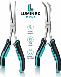 LUMINEX IMPEX LUB=113 <b>Long</b> <b>Nose</b> Stainless Steel Lightweight Smooth Work Jewelry Making Polishing Pliers - Product Image 1