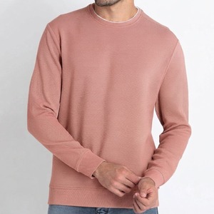 Sudadera de cuello redondo para hombre, color azul marino, corte clásico, tejido de felpa suave, manga larga, informal, para el día a día, invierno - Product Image 4