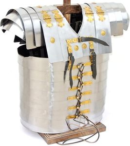 Armure authentique en acier poli de type Lorica Segmentata romaine, pour chevalier médiéval, costume de reconstitution, portable, sur mesure, vente en gros - Product Image 3