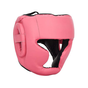 Professional Leather Boxing Headgear Double Visor Face Protection Breathable Sparring <b>Training</b> <b>Head</b> Guard Wholesale - Product Image 6