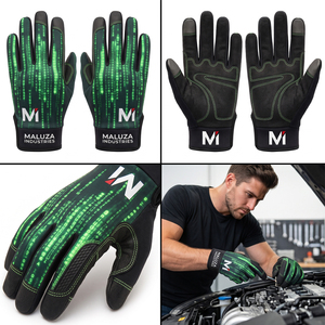 Guantes Mecánicos Antideslizantes Flexibles Premium de MALUZA INDUSTRIES, Palma Reforzada, Pantalla Táctil, Mantenimiento y Reparación Automotriz - Product Image 5
