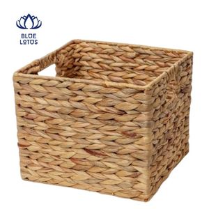 AVAILABLE Water <b>Hyacinth</b> <b>Basket</b> for Laundry Storage Eco Friendly Household Arrangement Daily Use Sustainable Plant Fiber Box - Product Image 1