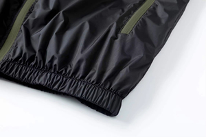 Branded Front Logo Canvas Vintage Men's Hooded Lightweight Full Zip Puffer <b>Jacket</b> in Pink <b>Silver</b> Waterproof Breathable Quick Dry - Product Image 5