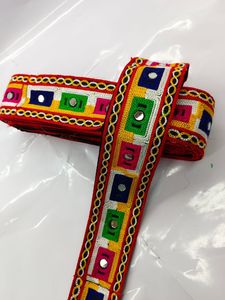 ลูกไม้กัมธีแบบดั้งเดิมที่ถักทอด้วยด้ายอย่างประณีต เหมาะสำหรับแฟชั่นพื้นเมืองและการตกแต่ง - Product Image 2