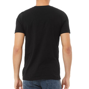 T-shirt décontracté pour homme en coton 100% noir, coupe régulière, col rond, manches courtes, séchage rapide, respirant, tailles XS-XL - Product Image 4