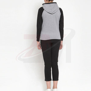 Women Maternity <b>Tracksuit</b> Hooded Full Sleeve Solid Color Zipper Front Casual Wear With Spring Season Spandex Cotton Mix - Product Image 4