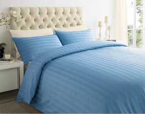 Draps de lit en satin 250TC tendance, motif uni, respirants, pour usage hôtelier - Product Image 3