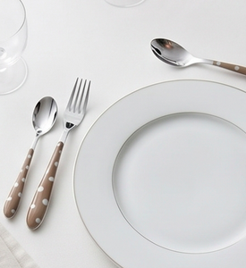Modern Polka Dot Handle Flatware Set Stainless Steel <b>Knife</b> <b>Fork</b> Spoons Dishwasher Safe For Catering Tableware - Product Image 5