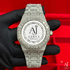 Reloj Mecánico Automático para Hombre Aarva Iced Out, con Diamantes Moissanite VVS Cultivados en Laboratorio, Acero Inoxidable, Estilo Hip Hop - Product Image 1