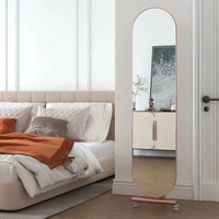 SWT 2023 miroir debout au sol mobile grand miroir pleine longueur pour miroir de yoga de danse de gymnastique