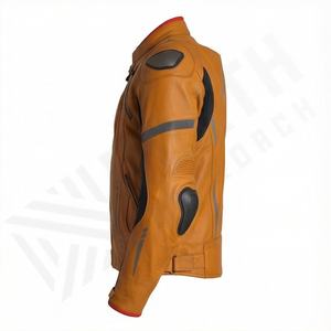 Nouvelle arrivée, veste de moto pour homme en cuir de haute qualité, faible MOQ, couleur personnalisée, équipement de sécurité pour le tourisme et l'aventure - Product Image 5