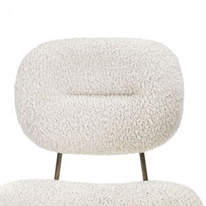 Chaise de salle à manger rembourrée moderne avec structure en métal, assise et dossier en tissu, design contemporain pour mobilier de maison - Product Image 4