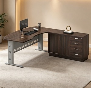 Escritorio Ejecutivo Moderno Contemporáneo de 6 Pies en Forma de L con Gabinete de Almacenamiento de Madera, Muebles de Oficina para el Hogar, DIY, Independiente - Product Image 4