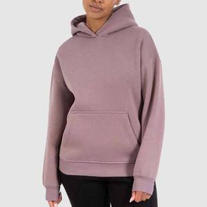 Casual Solid Knitted Hoodies for Woman Cotton Fleece Regular Fit Hoodie Women's Clothing Pullover Hoodies Sweatshirts for Sale - Product Image 3