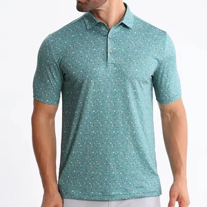 Chemise décontractée pour homme en coton tricoté imprimé, manches courtes, personnalisable, anti-plis, avec poche, style urbain - Product Image 3