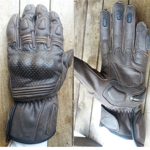 Gants de moto en cuir véritable de qualité supérieure, couleur marron, nouveau design, vente en gros, Allemagne, Keven Impex KI-004, antidérapants - Product Image 3
