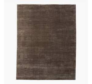 Juego de Alfombras de Viscosa 100%, Alfombra de Seda de Bambú 100%, Alfombra Lisa de Viscosa, Alfombra Grande de Lujo de Rayón y Tencel Cortado, Color Chocolate - Product Image 1