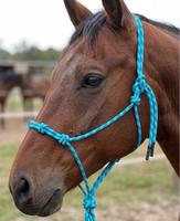 Corde d'entraînement en nylon à 4 nœuds pour équitation naturelle, très demandée, pour licol de cheval, avec nœud réglable, rigide, doublement inspectée, multifonctionnelle