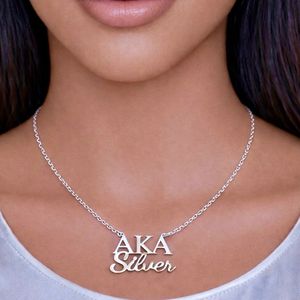 Collar de Plata con Colgante de Letra para Mujer, Joyería Elegante de Moda para Uso Diario, Regalo Inspirado - Product Image 1