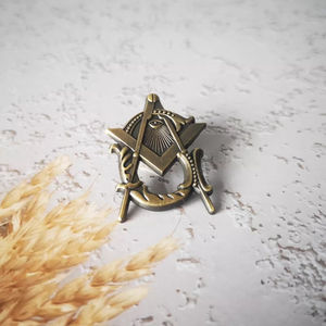 Épingles et Badges de Cérémonie Maçonniques Personnalisés 2026 de Marque, en Émail Dur 3D, de Haute Qualité, pour la Franc-Maçonnerie - Product Image 6