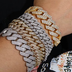 Bracelet Hip Hop en Moissanite Diamantée, Style Streetwear Moderne, pour Hommes et Femmes, Idéal pour les Fêtes, Disponible au Meilleur Prix – Offre Spéciale - Product Image 6