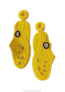 Pendientes de Aro con Cuentas Estilo Vaquera del Oeste, Hechos a Mano, con Diseño de Bota y Sombrero, Cristales de Estrás con Corte Esmeralda, Joyería Linda para Fiesta, Regalo - Product Image 2